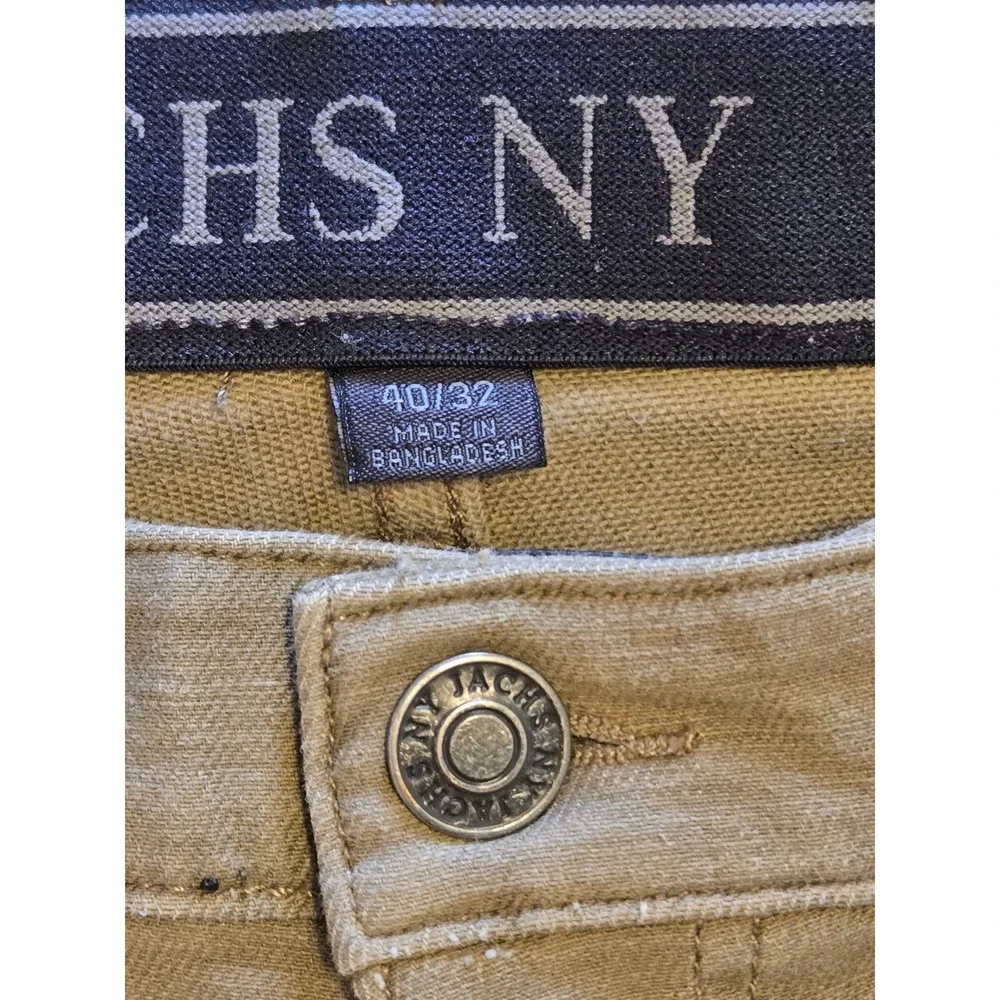 Jachs NY Mens 40/32 Green Casual Pants Chinos Five Pocket Design